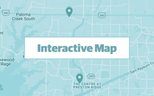 Google Maps screenshot of Frisco area