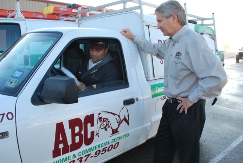 Bobby Jenkins and an ABC Home and Commercial technician. (ABC Home and Commercial)