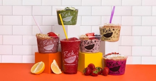 Rush Bowls offers “all-natural and healthy blended fruit bowls,” which are fully customizable and can be blended with protein, vitamins and other nutritious ingredients. (Courtesy Rush Bowls)