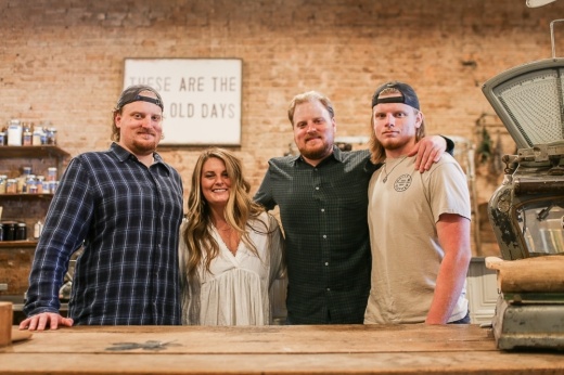 From left to right, Tyler, Mallori, Trevor and Mason Hanes are the family faces of Patina Green Home and Market. (Courtesy Melinda Ortley)