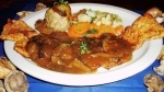 The Schwammerl Schnitzel is a seasonal dish featuring mushrooms that is served in the summer. (Courtesy Bavarian Grill)