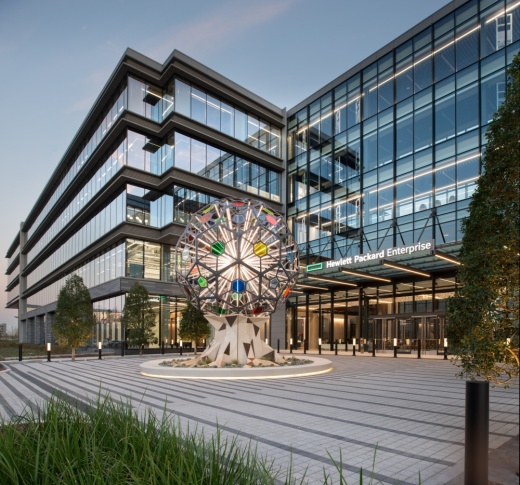 Located at 1701 E. Mossy Oaks Road, Spring, the new campus comprises two five-story buildings that are connected by bridges at each level. (Courtesy Mark Scheyer Photography)
