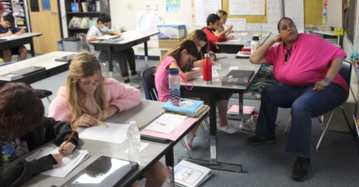 Students in class.