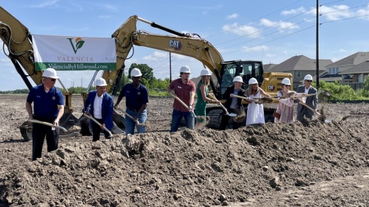 Hillwood Communities, a national commercial and residential real estate developer, led the groundbreaking of Valencia, a new planned development in Manvel. (Andy Yanez/Community Impact Newspaper)