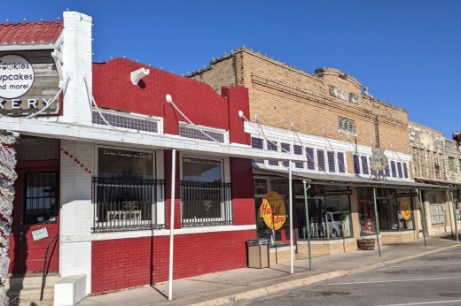 Businesses along East Street in downtown Hutto