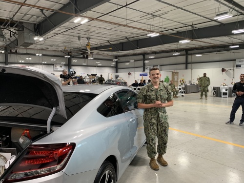 Navy sailor receives vehicle