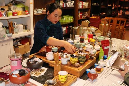 
Jinlan Zhang uses traditional tea-steeping methods when brewing a variety of teas to serve guests. Zhang owned Music City Tea in Franklin for six years before moving the shop to Murfreesboro. (Photos by Alana Thomas/Community Impact Newspaper)