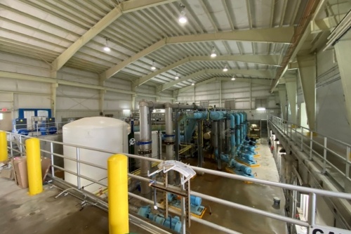 Water treatment plant interior