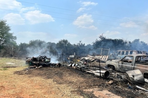 An investigation is underway to find the cause of a fire that burned for nearly four hours near 900 Morningwood Drive, San Marcos, on May 20. (Courtesy Hays County)