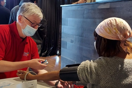 In this photo, a doctor is providing treatment at a Mercy Community Healthcare health fair in Franklin. The Franklin-based health care provider will take part in a free health fair from 10 a.m.-2 p.m. June 11 at St. Philip the Apostle Church, 113 Second Ave. S., Franklin. (Courtesy Mercy Community Healthcare)