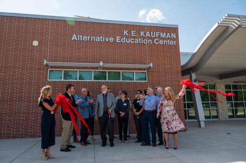 Klein ISD celebrated the official unveiling and rededication of the K.E. Kaufman Alternative Education Center with a ceremony May 10. (Courtesy Klein ISD)