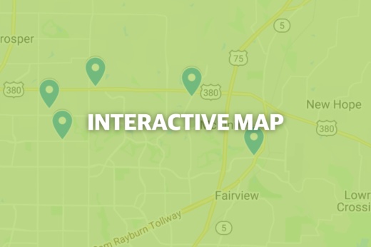 Google Maps screenshot of McKinney area