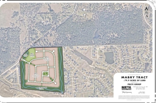 The 250-home community by Pulte Homes is proposed for 79.4 acres on FM 1097. (Courtesy city of Montgomery)