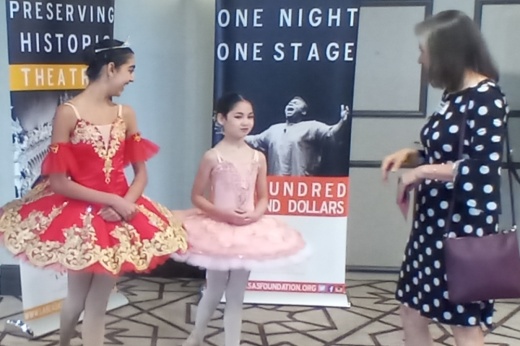 Children’s Ballet of San Antonio students greet visitors of a May 26 event at the Estancia Del Norte Hotel. The event facilitated by the hotel’s community outreach program Estancia Cares brought together representatives from 11 San Antonio-area arts-centric nonprofits. (Edmond Ortiz/Community Impact Newspaper)