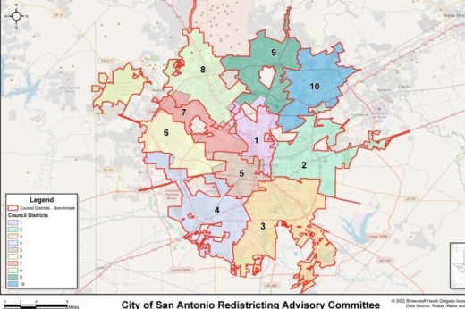 The city of San Antonio’s Redistricting Advisory Committee has been seeking public input on a draft redistricting plan. The committee will next meet at 2 p.m. May 31 at the Municipal Plaza “B” Room, 114 W. Commerce St. (Courtesy city of San Antonio)