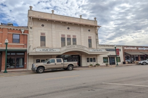 Crighton Theater in downtown Conroe could become part of a proposed cultural district that would help the city strengthen its arts and culture industry. (Jishnu Nair/Community Impact Newspaper)