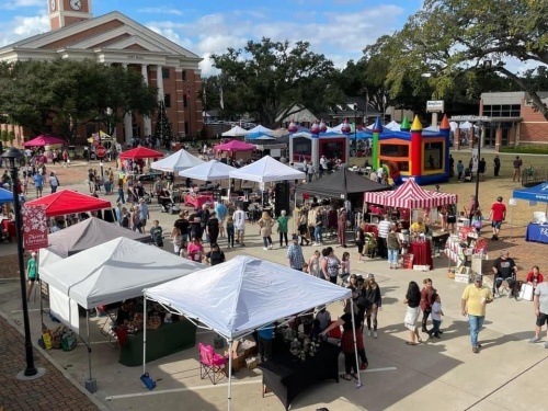 The market features over 100 vendors, different food trucks every month, a beer garden, inflatables for kids to play on and antique shops. (Courtesy Katy Market Days)
