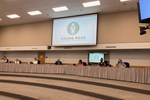 The Round Rock ISD board of trustees voted to table a resolution that would have allowed the district to engage with a firm to further explore single-member districts during a June 2 meeting.  (Brooke Sjoberg/Community Impact Newspaper)