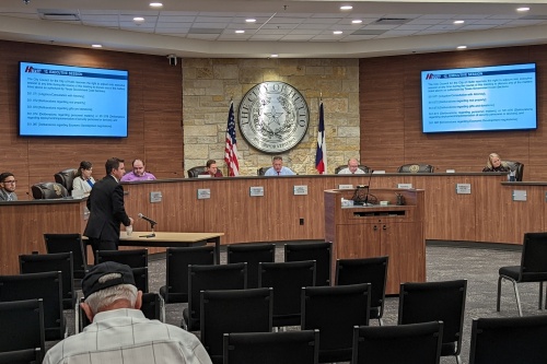 Photo of Hutto City Council at June 2 meeting
