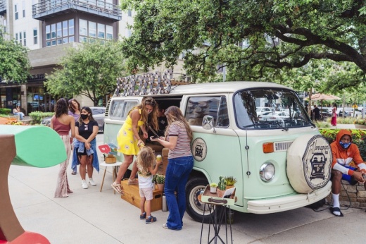 A classic VW bus will be part of a selfie station at Saturdazed and Confused. (Courtesy of Domain Northside/Community Impact Newspaper)