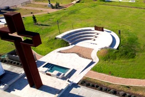 The Open Cross Prayer Park, built and maintained by Katy Community Fellowship, features seven points of prayer on its 2.7-acre grounds. Each station caters to a specific subject. (Courtesy Katy Community Fellowship)