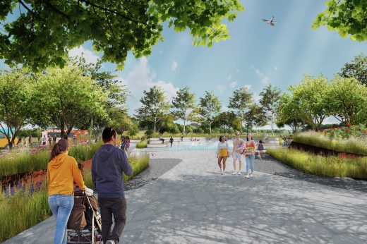 Rendering of entrance to Northwest Community Park