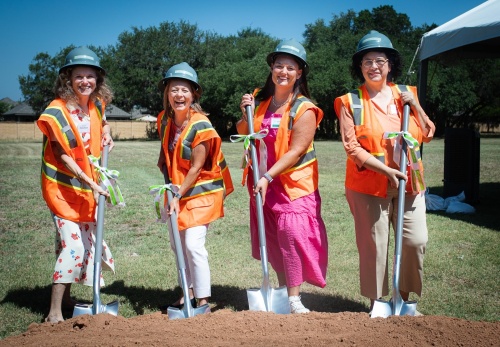 Rep. Donna Howard, Suzanne Anderson, Catherine Vergara and Rep. Celia Israel pose at the AGE of Central Texas groundbreaking ceremony. (Courtesy AGE of Central Texas/Bloom Communications)