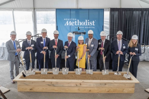 Houston Methodist officials broke ground on the Cypress hospital June 8. (Courtesy Richard Carson of Carson Productions)