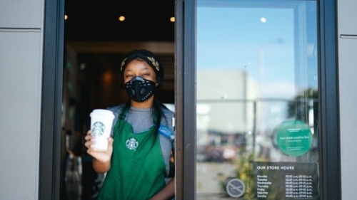 Starbucks opened a new location within Manvel city limits in late March. (Courtesy Starbucks)