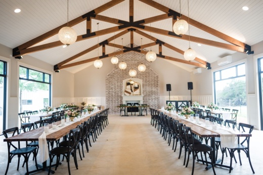 The venue is fully enclosed with air conditioning and an open floor plan. (Courtesy The Chapel at Gruene)