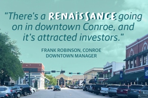 New businesses and city investment are in the works for downtown revitalization in Conroe. (Maegan Kirby/Community Impact Newspaper)