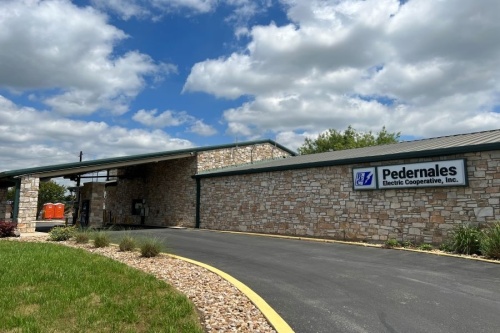 The Pedernales Electric Cooperative office at 1810 W. FM 150, Kyle, reopened June 21 following a two-month closure for renovations. (Zara Flores/Community Impact Newspaper)