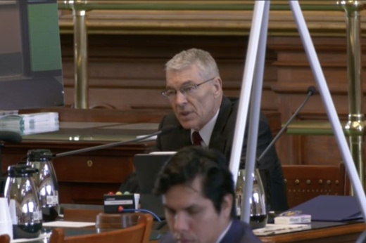 Texas DPS Director Steven McCraw speaks in front of the Senate Special Committee to Protect All Texans