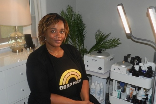 Jewel Georges is the owner of Natural Jewels Facial Spa in McKinney. (Stephen Hunt/Community Impact Newspaper)
