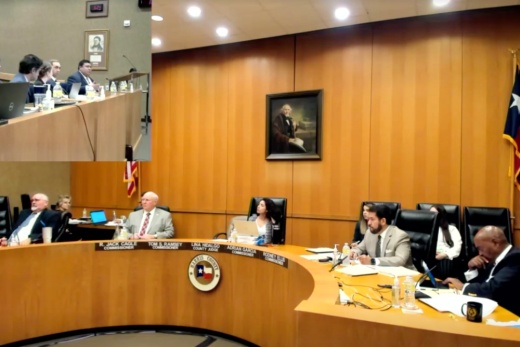 David Ramos, executive director of the Harris County Office of Management and Budget, explains the exemption increase in Commissioners Court on June 14. (Screenshot courtesy of Harris County Commissioners Court)