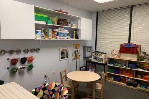 This playroom gives children ways to process their emotions and meet others going through similar situations. (Kaitlyn Wilkes/Community Impact Newspaper)