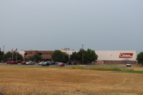 view of the outside of the Coleman plant in New Braunfels