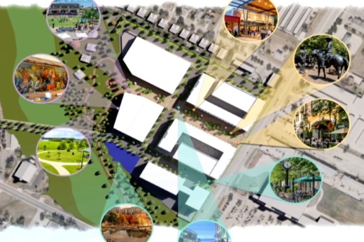 Map of Downtown East with conceptual building locations