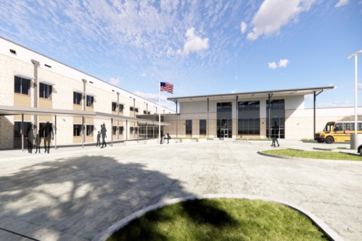 Construction on the Negley Relief School is slated to begin in February 2023 with an expected opening date in fall 2024. (Rendering courtesy Huckabee Architects)