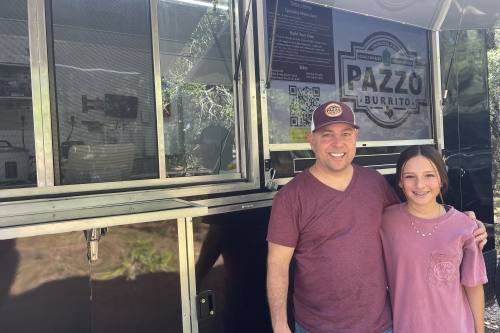 Pazzo Burrito food truck owner Joe Bastone and daughter Mia Bastone are seen. (Courtesy Joe Bastone)
