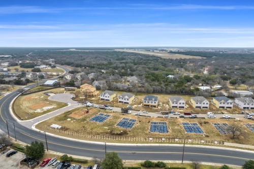 An aerial view shows Georgetown Heights, Georgetown's next build-to-rent community. (Courtesy Wan Bridge Group)