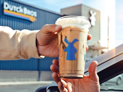 The Oregon-based drive-thru coffee company serves specialty coffee, smoothies, freezes, teas, a private-label Dutch Bros Blue Rebel energy drink and nitrogen-infused cold brew coffee. (Courtesy Dutch Bros Coffee)