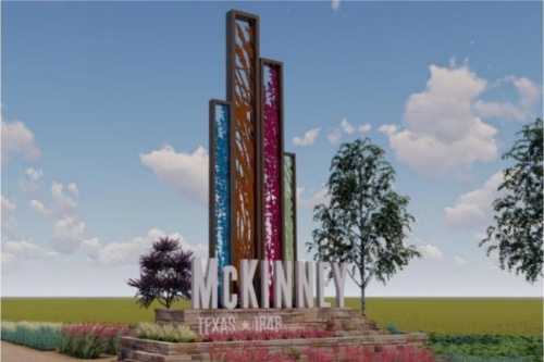 Design concepts by Kimley-Horn and Corbin Design show gateway signs that will welcome travelers to the city of McKinney. (Rendering courtesy city of McKinney)