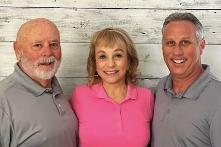 From left: David, Michelle and Grady Griffith opened Home Town Window Coverings in March 2022.