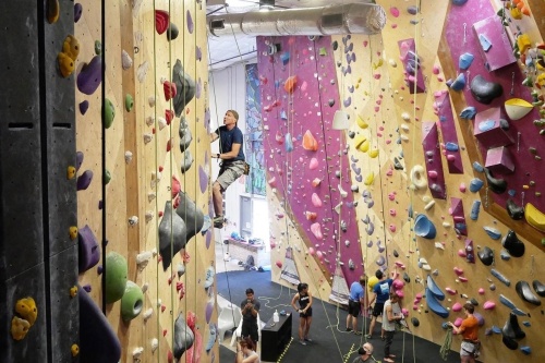 Photo of climbing walls at an existing Crux location