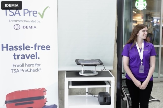 Woman at the TSA PreCheck station