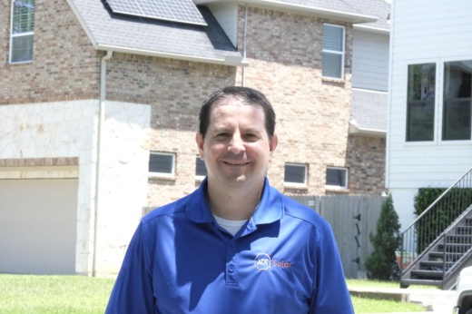 Gage Mueller said solar panels can increase a home’s value without increasing property taxes. (George Wiebe/Community Impact Newspaper)