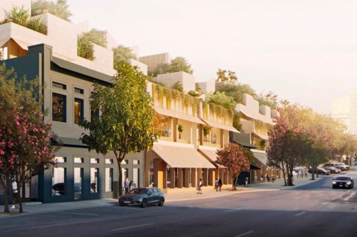 The redevelopment proposal covers properties along portions of 1100 and 1200 blocks of West Sixth Street. (Courtesy city of Austin)