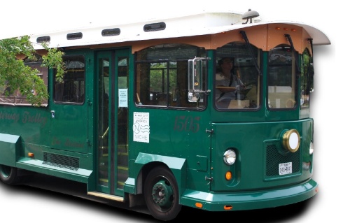 The Woodlands Township is examining its transit programs, including expanding the trolley system. (Andrew Christman/Community Impact Newspaper)