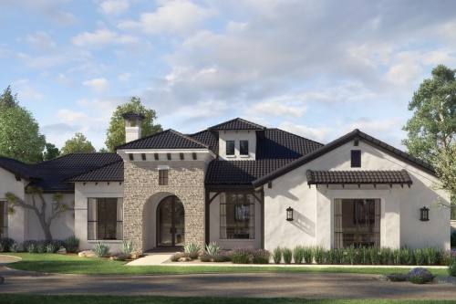 Homes at The Vineyard at Florence are being built in a Tuscan-inspired style. (Rendering courtesy Grand Endeavor Homes)